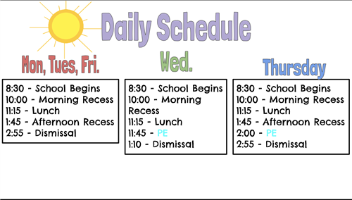 Daily Schedule